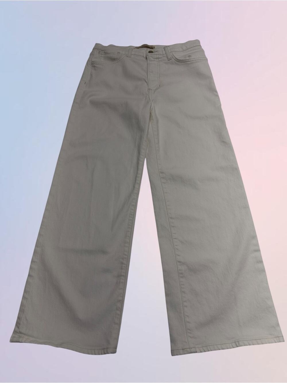 JOE’S JEANS Women’s 29 Eggshell White THE BLAKE HIGH WIDE LEG CROP
